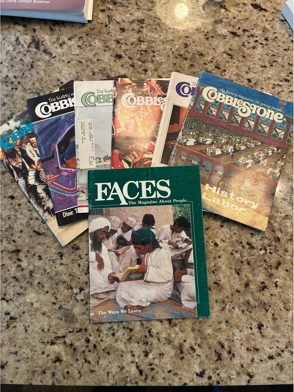 Cobblestone magazines and Faces magazine